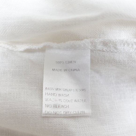 LITTLE LIES Linen Wide Leg Pants Women's Medium Lightweight Summer Beach Trouser - Picture 4 of 11